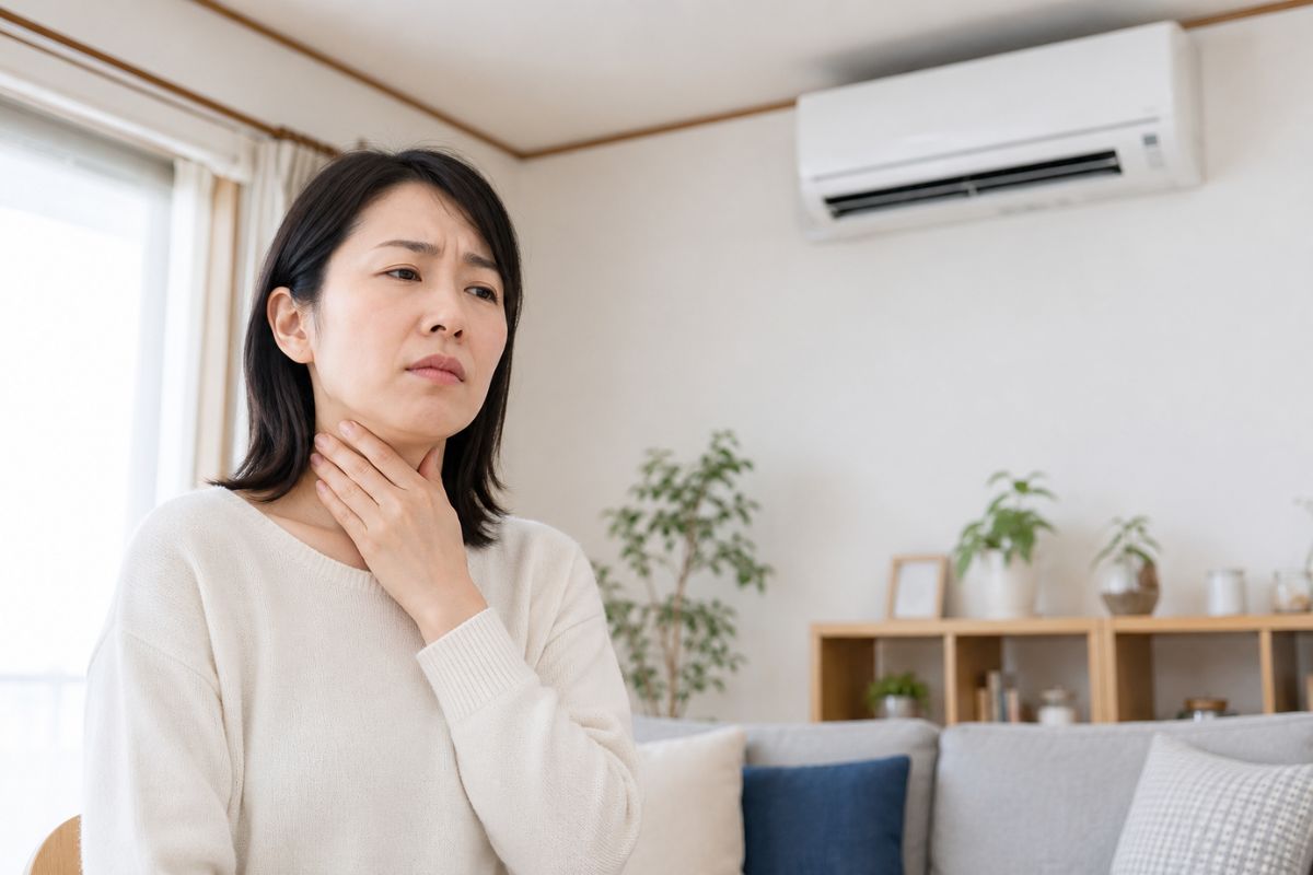 エアコンの風や乾燥が気になるリビングや寝室のイメージ