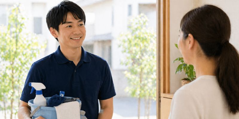 写真で見積もり相談ができるハウスクリーニングのイメージ