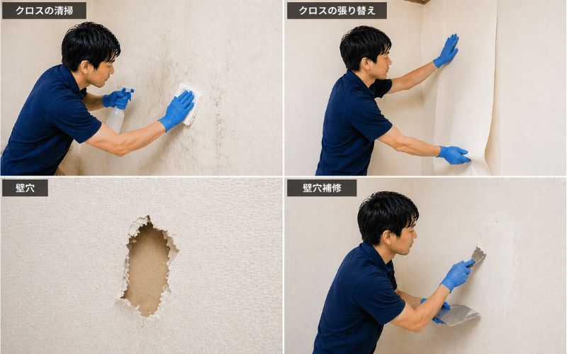 クロスクリーニング・壁穴補修のイメージ