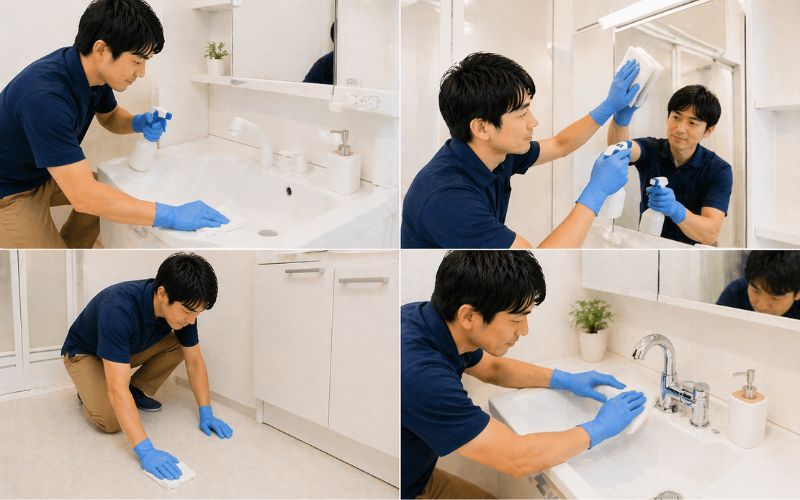 洗面所清掃のイメージ